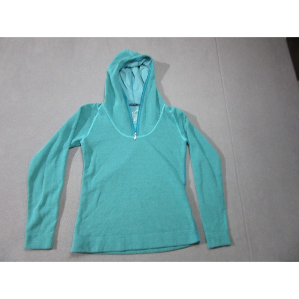 Kuhl Hoodie Womens Small Blue Kashmira Hood Full Zip Fleece Outdoor Athleisure